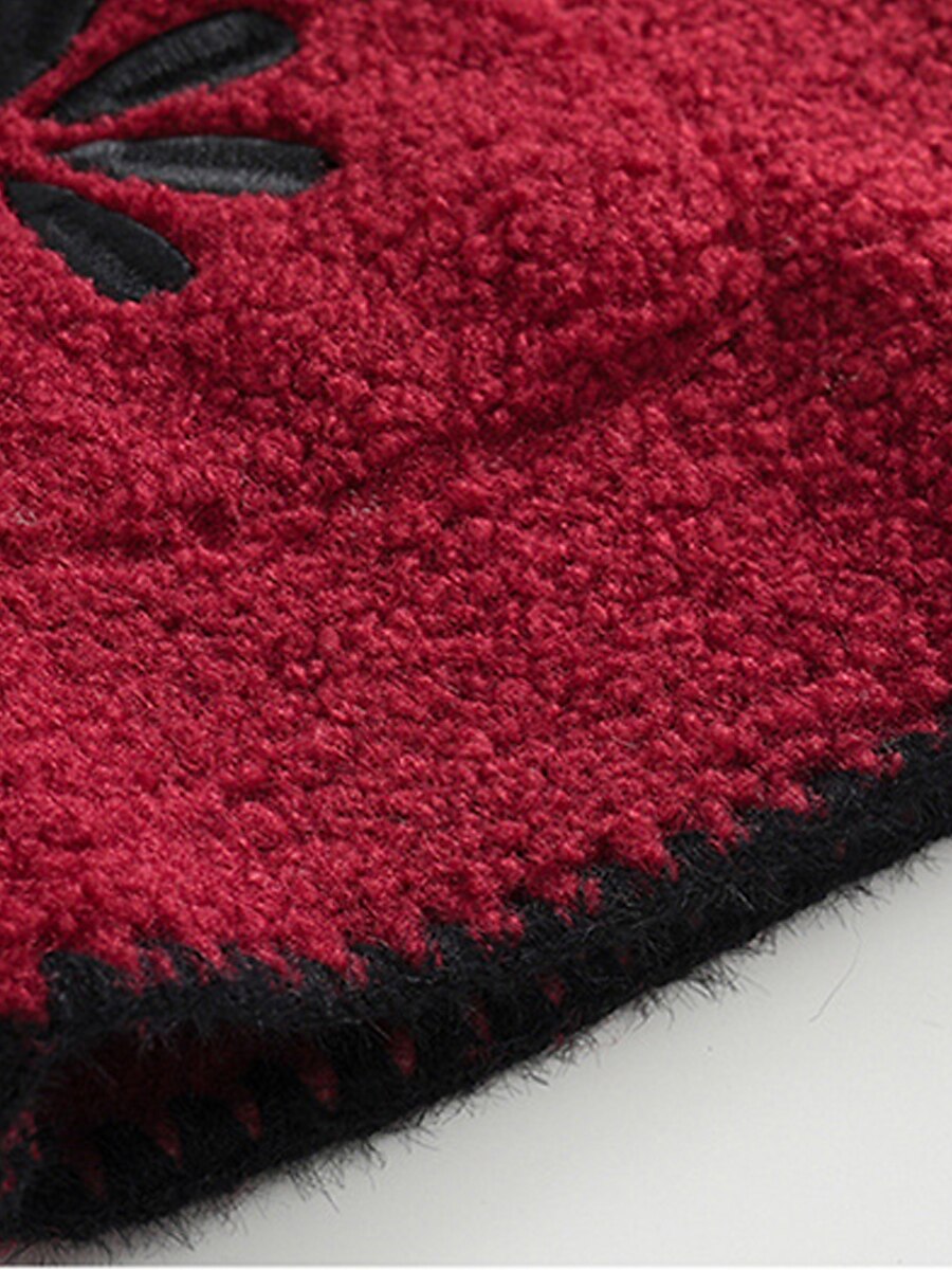 Women's Sweater Vest V Neck Crochet Knit Polyester Button Pocket Fall Winter Outdoor Daily Going out Stylish Casual Soft Sleeveless Floral claret Leather Pink pea green XL (reference 90-115 catties 2023 - US $28.99 –P8