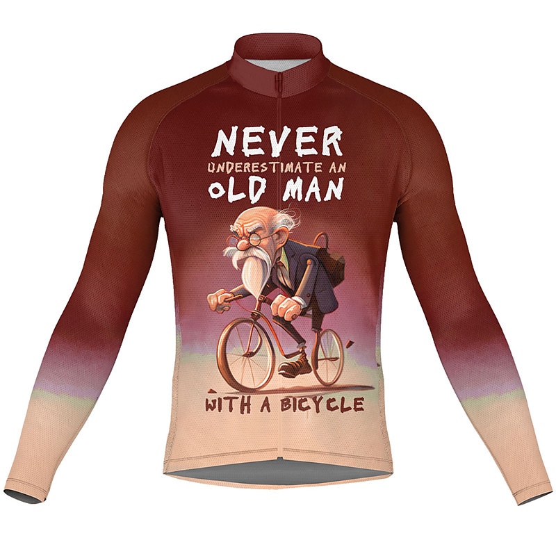 2025年 男性用 サイクリングジャージー グラフィック 文字&番号 長袖 バイク ジャージー トップス 3つのリアポケット付き マウンテンサイクリング ロードバイク 速乾性 反射性ストリップ 後ポケット 吸汗性 スポーツ ブラック レッド ネービーブルー 衣類  コレクション – $34.99 –P11