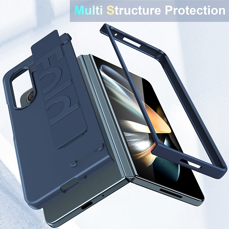 Phone Case For Samsung Galaxy Z Fold 7 Z Fold 6 Z Fold 5 Z Fold 4 Z Fold 3 Back Cover Portable Bumper Frame with Wrist Strap TPU Silicone 2026 - $14.99 –P7