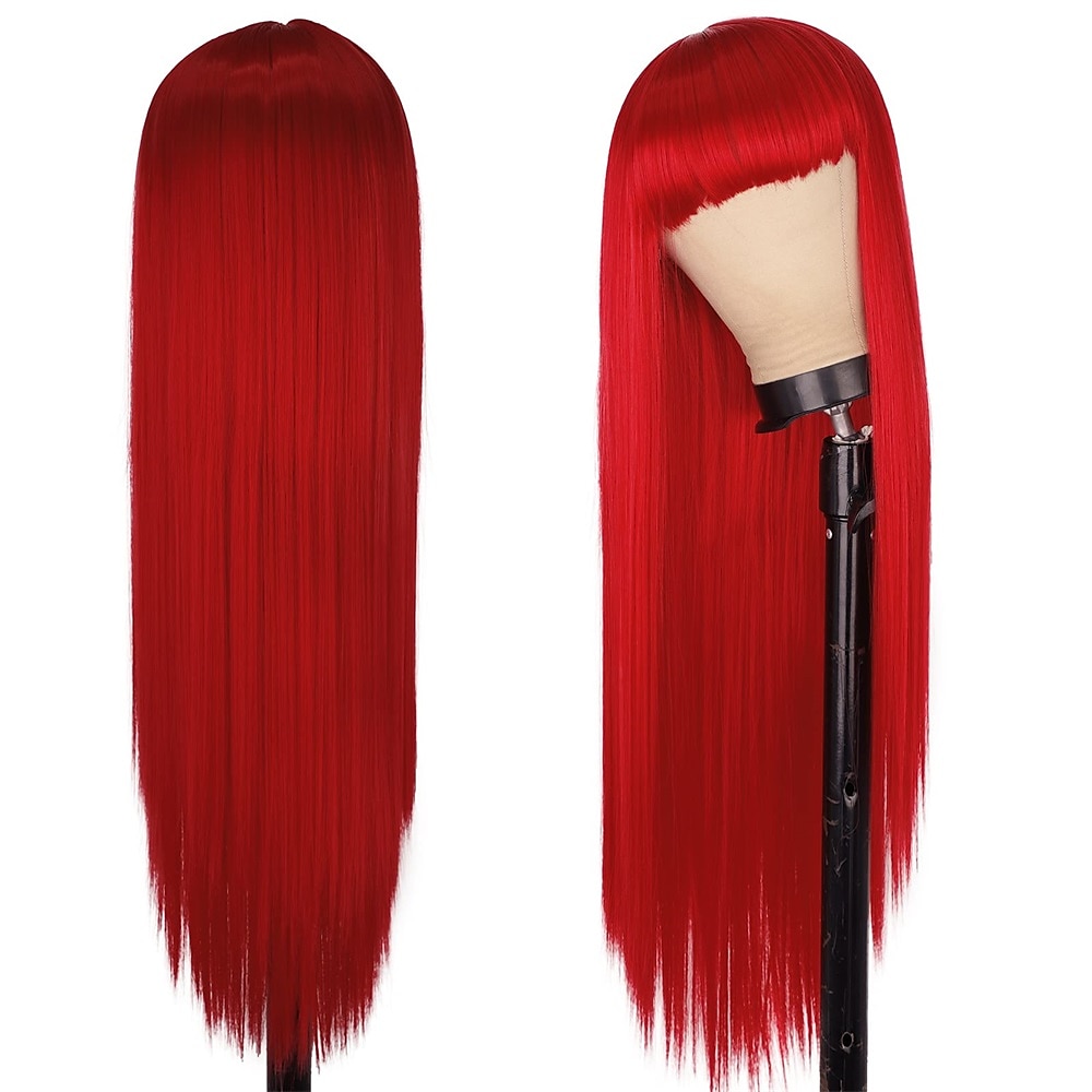 fehér paróka egyenes fehér paróka nőknek szintetikus színes platina fehér paróka cosplay 2025 - $23.99 -P9