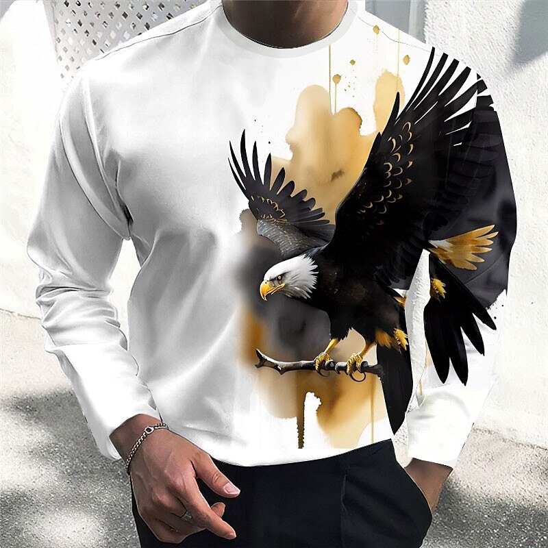 Animal Graphic Prints Eagle Designer Basic Casual Men's 3D Print T
