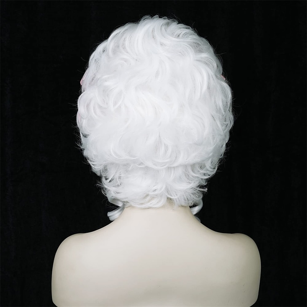 White Victorian Wig for Rococo Baroque Costume 18th Century Baroque Wig Hair Fluffy Vintage Beehive Silver Queen Court Wig Heat Resistant Women Carnival Party Dress Costume Wig 2025 - $21.99 –P4