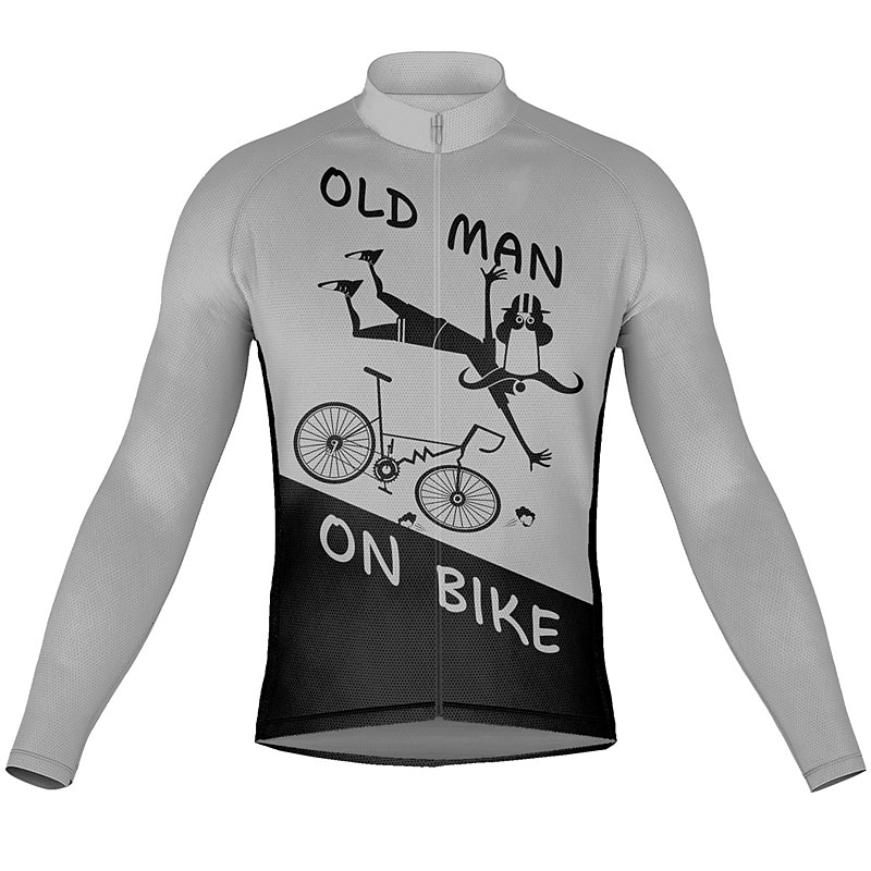 Herr Cykeltröja Grafisk Bokstav & Nummer Långärmad Cykel Tröja Överdelar med 3 bakfickor Bergscykling Vägcykling Snabb tork Reflexremsa Bakficka Fuktabsorberande sporter Svart Gul Röd Kläder 2025 - $34.99 –P12