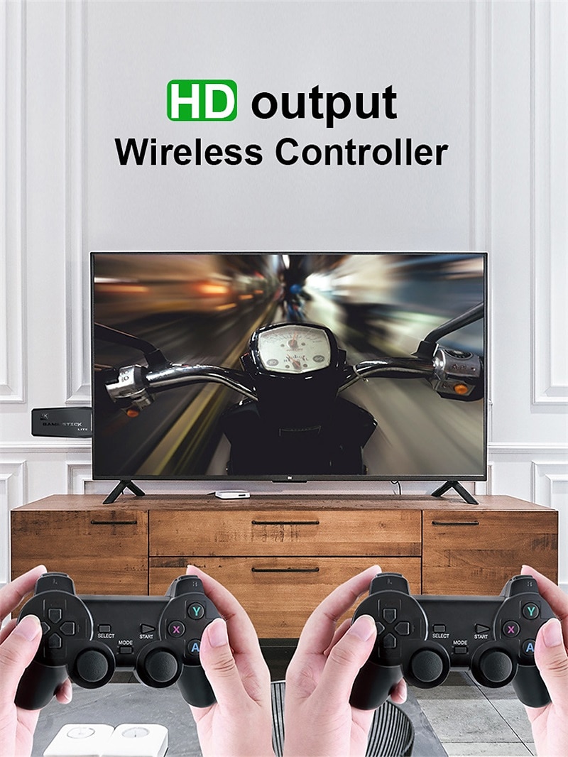 2025年 データカエルレトロビデオゲームコンソール2.4gワイヤレスコンソールゲームスティック4k 10000ゲームポータブルビデオゲームデンディゲームコンソールテレビ用、友人や子供へのクリスマス誕生日パーティーギフト  コレクション – $44.99 –P5