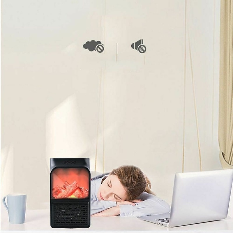 Mini Electric Fan Heater Portable Plug-in Wall Ceramic Heater Air Heating Winter Room Warmer Thermostat Remote Control 400W PTC 2025 - $28.99 –P7