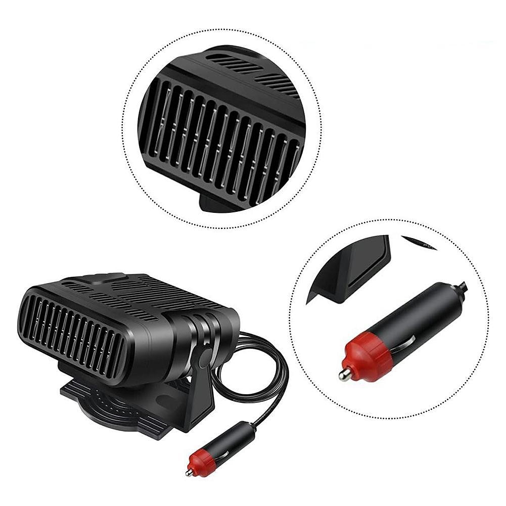 2 i 1 bilvarmer 12v/24v elektrisk kjøling varmevifte bærbar elektrisk tørketrommel frontrute demister defroster vifte bilpynt 2025 - $22.99 –P1