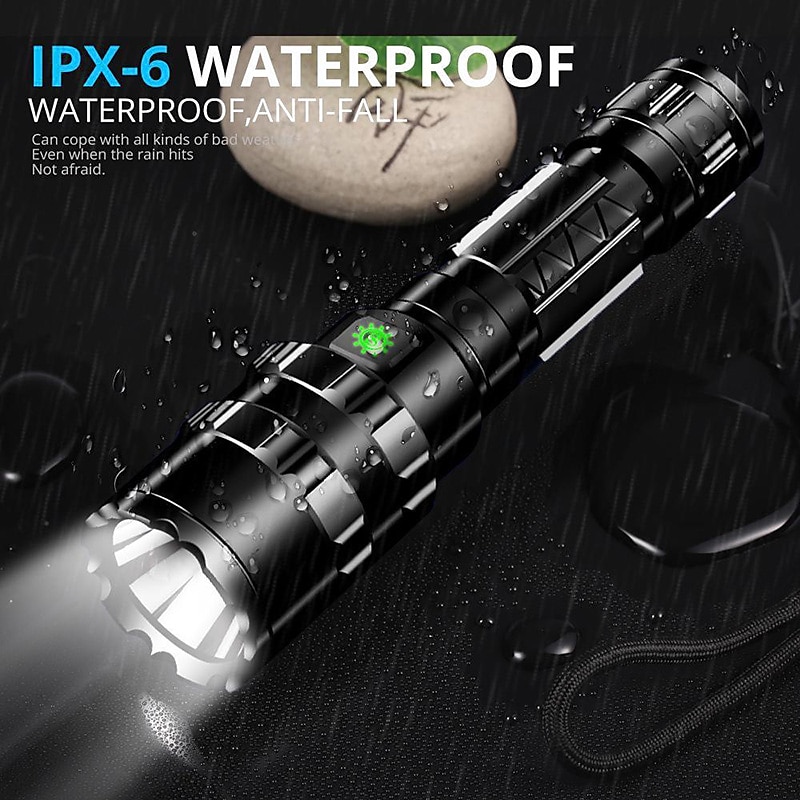 New L2 High-power Flashlight USB Charging Strong Light Tactical Suit Flashlight  Five Color Red Green Yellow  Blue White Light  LED Outdoor Hiking Hunting Flashlight 2025 - $47.99 –P2