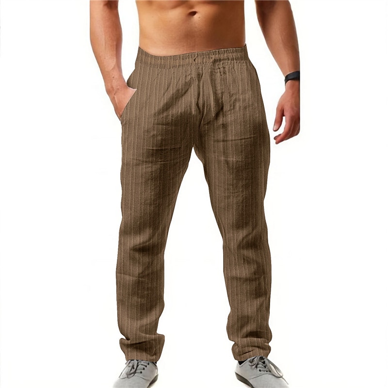 Homens Calças Calça verão Calça casual Com Cordão Cintura elástica Listra Conforto Respirável Casual Diário Feriado Moda Estilo Clássico Preto Branco de 2025 por $20.99 –P6