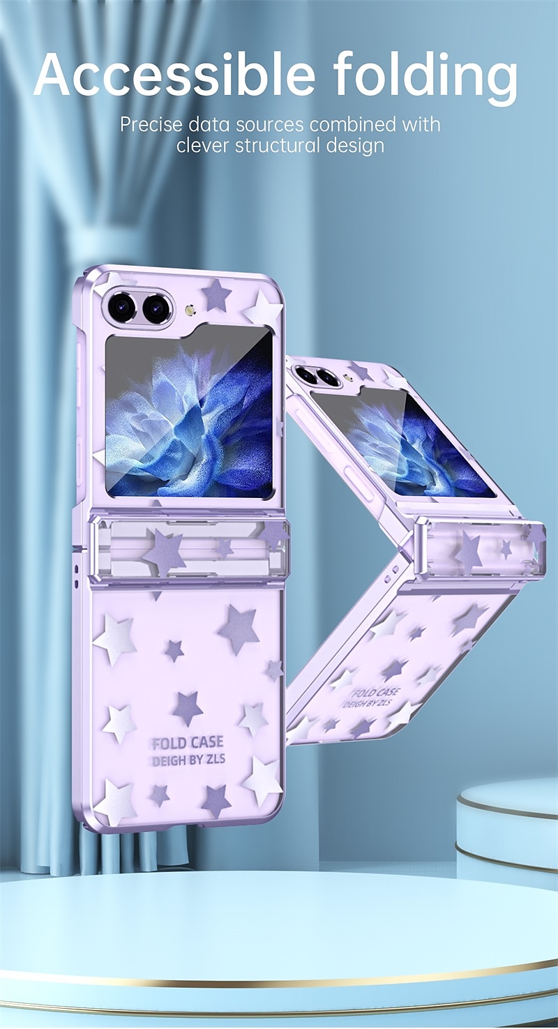 Phone Case For Samsung Galaxy Z Flip 6 Z Flip 5 Z Flip 4 Z Flip 3 Back Cover Slim Plating Full Body Protective Graphic PC 2025 - $23.99 –P4