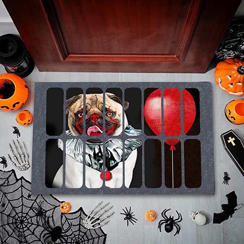 halloween bohóc padlószőnyeg lábtörlő 3D nyomtatás csapda nappali hálószoba éjjeli szőnyeg 2025 - $10.99 –P4