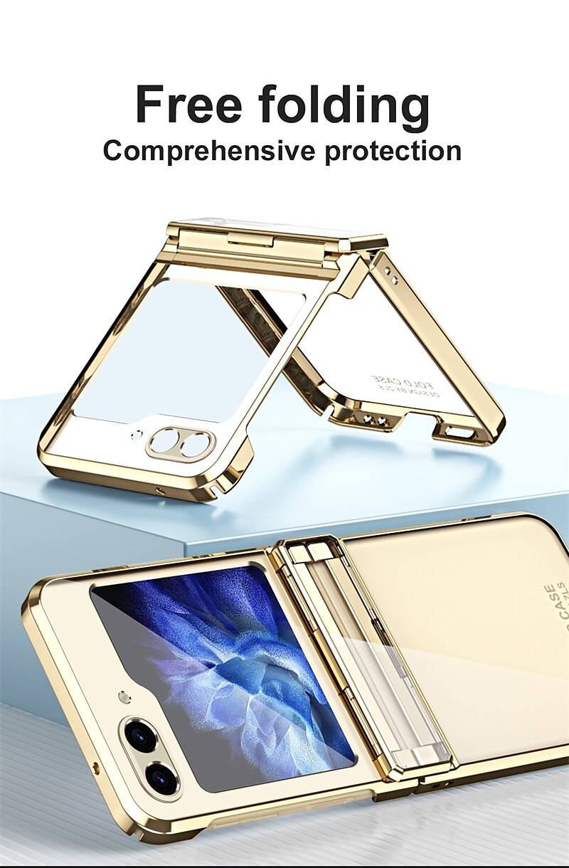 2025年 サムスンギャラクシー Z フリップ 6 Z フリップ 5 Z フリップ 4 Z フリップ 3 バックカバー プレーティング フルボディ 保護 防傷 PC コレクション – $25.99 –P5