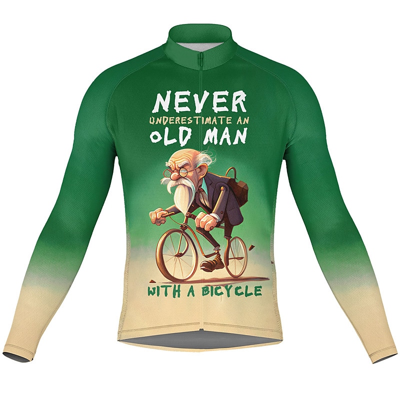 2025年 男性用 サイクリングジャージー グラフィック 文字&番号 長袖 バイク ジャージー トップス 3つのリアポケット付き マウンテンサイクリング ロードバイク 速乾性 反射性ストリップ 後ポケット 吸汗性 スポーツ ブラック レッド ネービーブルー 衣類  コレクション – $34.99 –P8