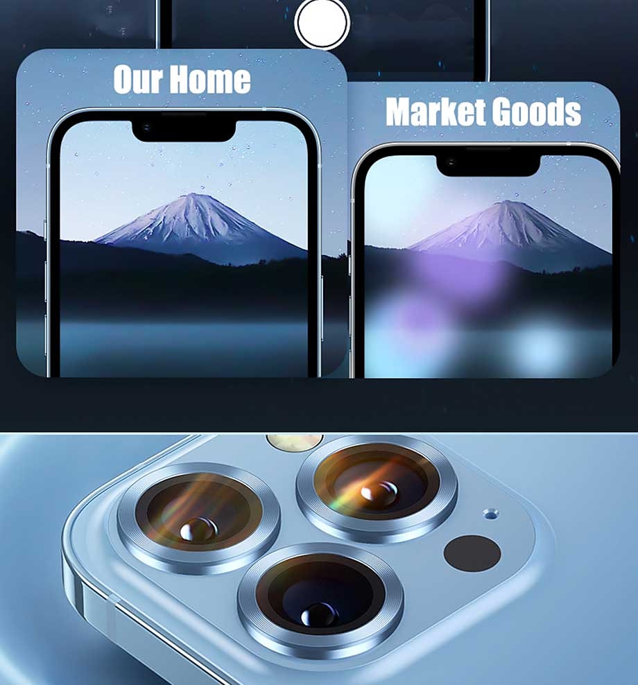 1 készlet Kamera lencsevédő Kompatibilitás Apple iPhone 16 iPhone 15 Pro Max Plus iPhone 14 13 12 11 Pro Max Mini SE X XR XS Max 8 7 Plus Edzett üveg 9H erősség Anti-ujjlenyomat Nagyfelbontású (HD 2025 - $10.99 –P6