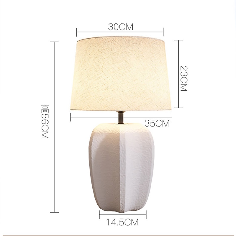 lampada da comodino lampada da tavolo, moderna lampada da tavolo alta in ceramica retrò 1 pezzo con paralume in tessuto beige lampada da comodino per comodino camera da letto soggiorno camera dei del 2025 a $328.59 –P1