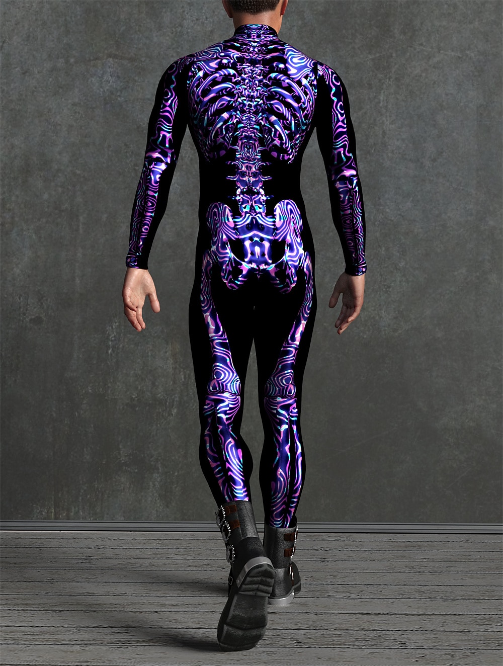 Totenkopf Halloween Cosplay Kostüm Bodysuits Ganzkörper-Catsuit Karnevalskostüm Ganzkörperanzug Einteiler Gruseliges Kostüm Kinder Erwachsene Herren Damen Maskerade Karneval Party Halloween Einfache 2025 - $37.99 –P20