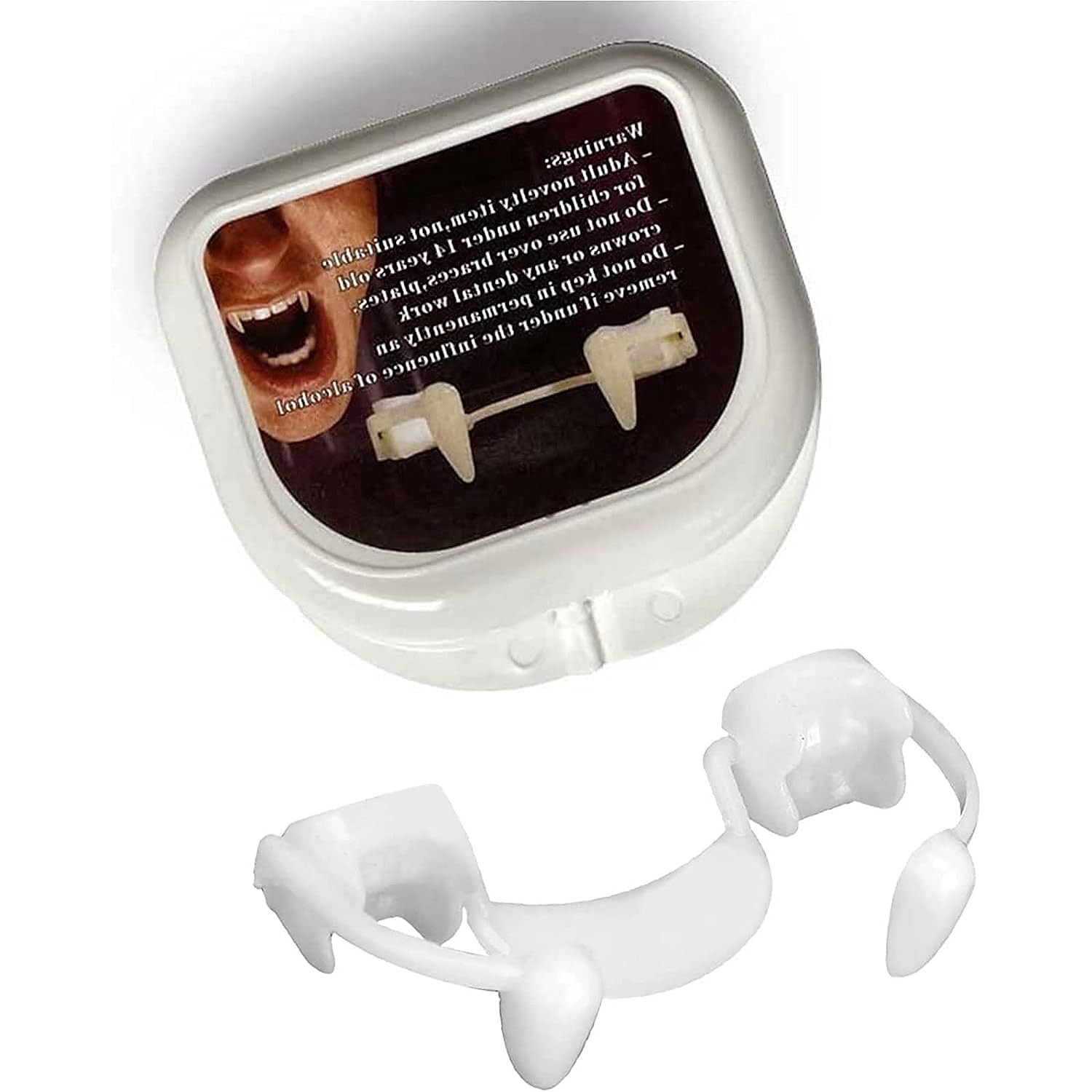 zanne da vampiro retrattili denti realistici zanne telescopiche kit spaventoso raccapricciante plastica vestire i denti halloween festa di carnevale cosplay decorazione 2 paia del 2025 a $17.49 –P6