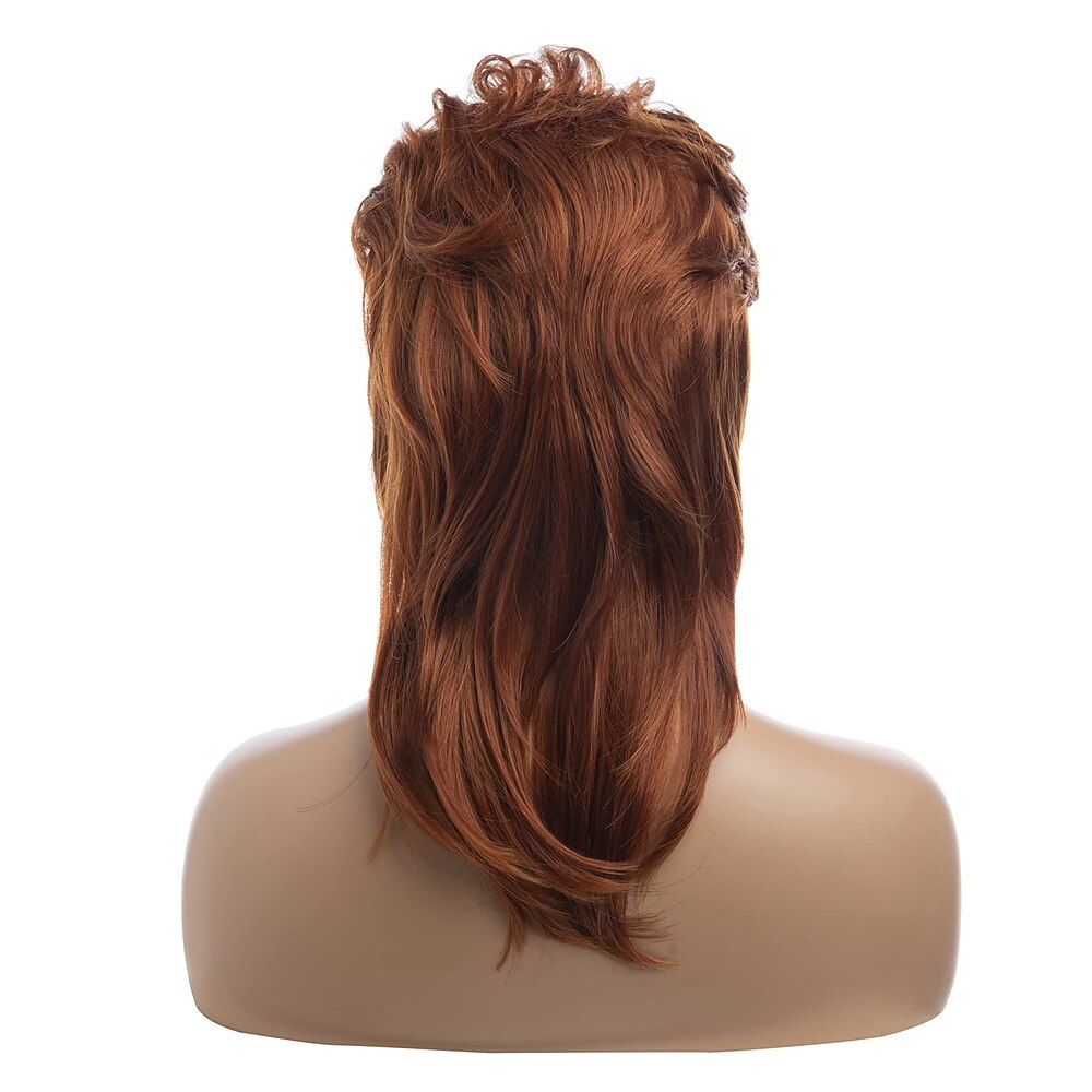 Parrucche mullet per donne rosso vino lunga stratificata capelli rocker anni '70 '80 parrucca sintetica cosplay parrucche di Halloween del 2026 a $20.99 –P4