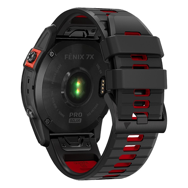 حزام إلى جارمين Fenix 7 7X 6 6X Pro Forerunner 955 945 935 Instinct 2X Solar Epix Approach S62 S60 Marq Descent G1 Quatix سيليكون إستبدال حزام 26mm 22mm تناسب سريع عصابة الرياضة معصمه 2025 - $17.99 –P12