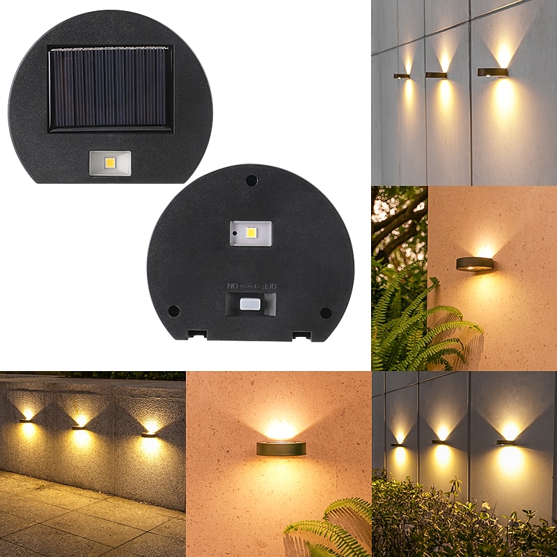 Applique murale solaire éclairage extérieur de la maison éclairage public balcon atmosphère lavage des murs spot jardin étape clôture cour étanche paysage lampe de 2026 ? $15.49 –P12