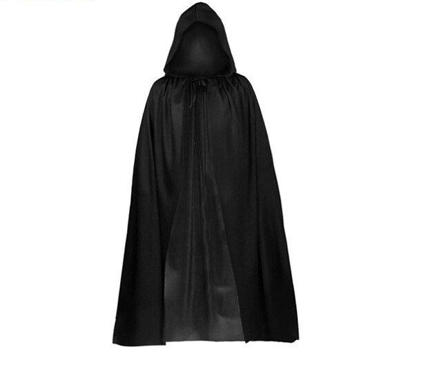 Vampir-Umhang Mit Kapuze, Schwarz/rot Wendbar – Für Halloween & Cosplay (ca. 140cm, Unisex)