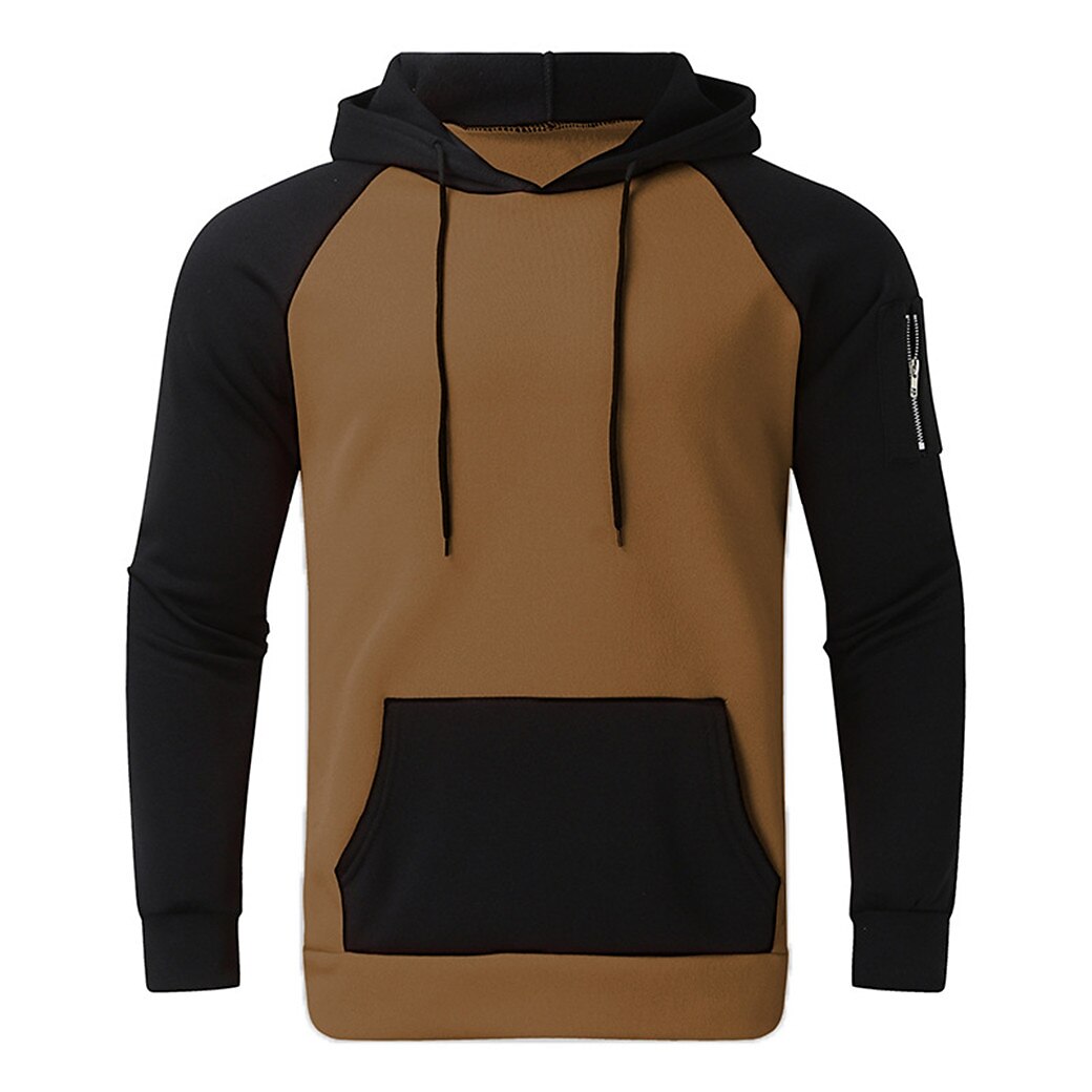 Herr Huvtröja Svart Gul Rubinrött Blå Orange Huva Färgblock Sport & Utomhus Dagligen Helgdag Streetwear Häftig Ledigt Vår & Höst Kläder Pull Tröjor 2025 - $20.99 –P12