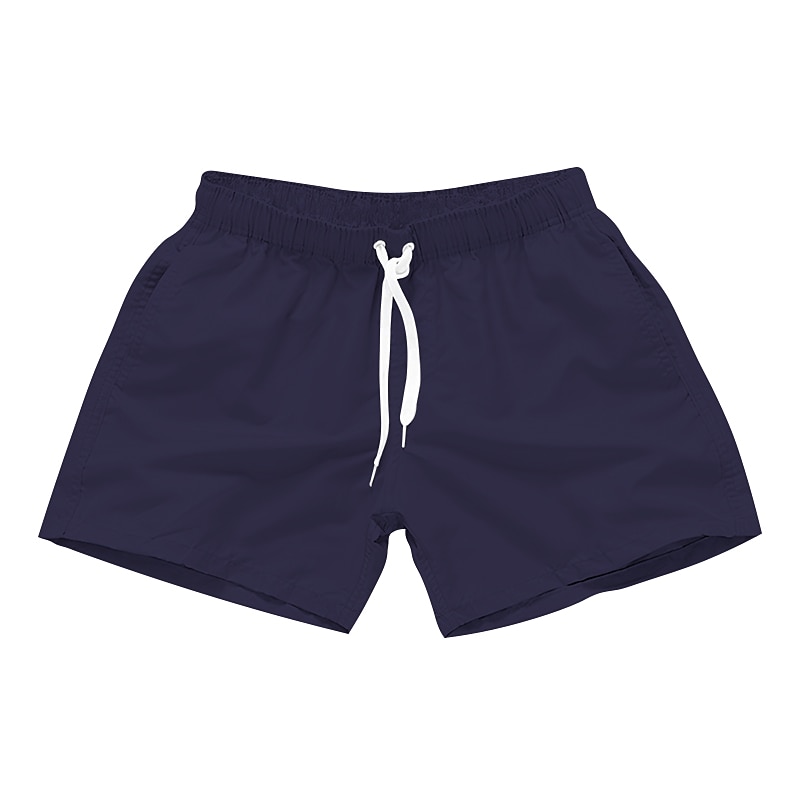 Herr Boardshorts Badshorts Snörning Med fickor Solid färg Vattentät UV Solskydd Simbassäng Hawaiisk Ledig / Sportig Svart Vit Microelastisk 2025 - $12.99 –P10