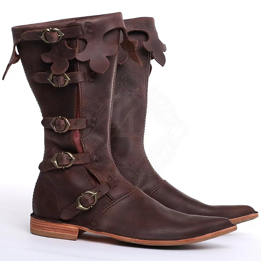 Retro Středověké Renesanční Ke kolenům Turn Shoes Pirát Viking Vikingové Ranger Elfí Maškarní kostým Pánské Keltské Pirát Královský předvečer Všech svatých Karneval Plesová maškaráda Karneval Výkon 2026 - $60.99 –P6