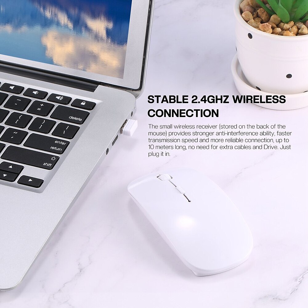 New Arrival Fashion Ultra Thin Slim 2.4 GHz USB Wireless Optical Mouse Mice Receiver For Computer PC Laptop 2025 - $11.99 –P6
