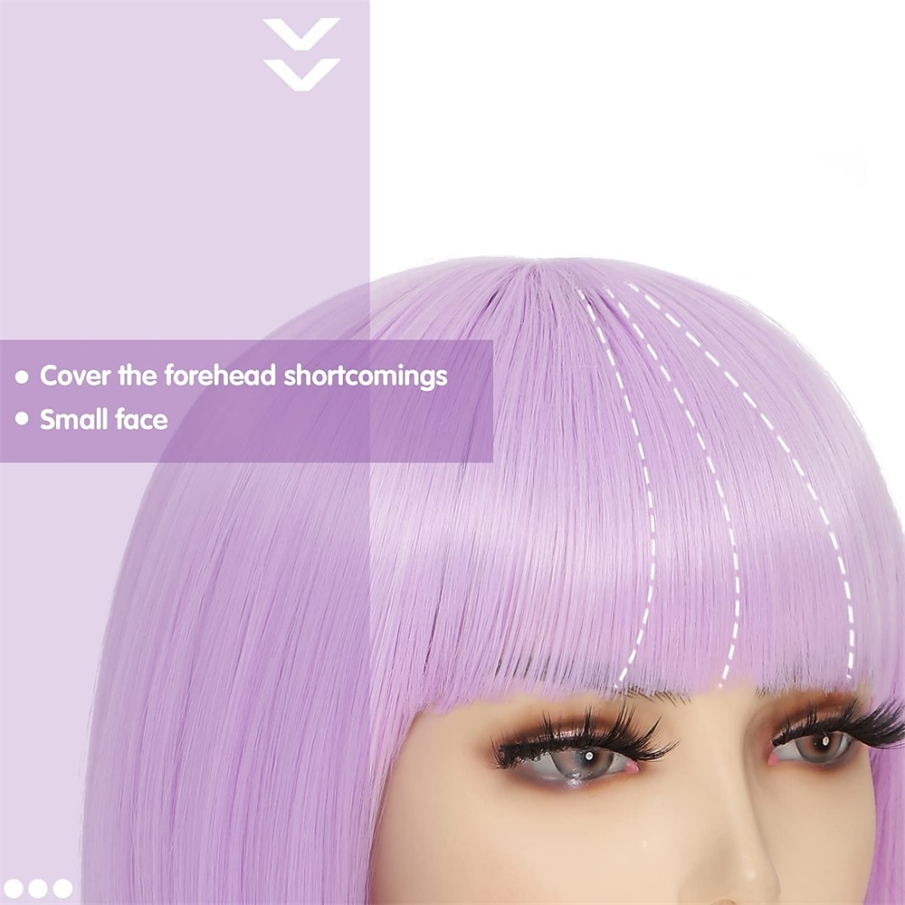 Blonde Bob Wig with Bangs - 12'' Short Blonde Wig for Women Natural Look Color Wigs with Bangs Super Soft and Easy to Wear Straight Bob Wig Synthetic Wig for Daily Halloween 2026 - $22.99 –P16