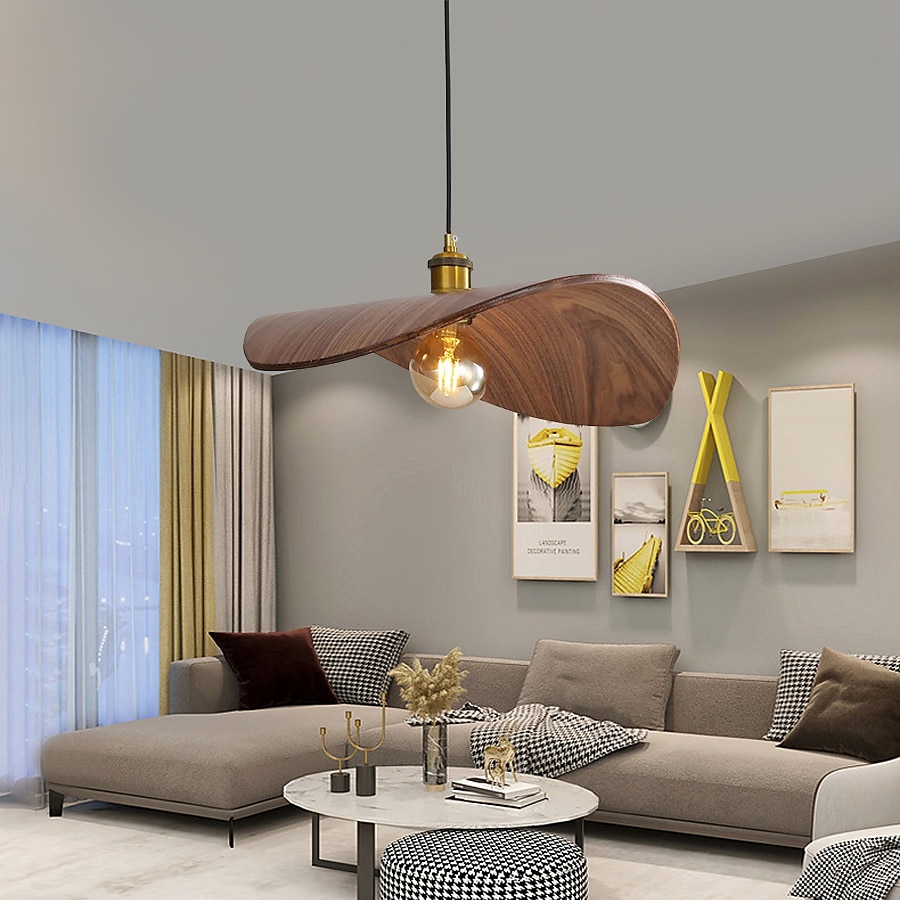 LED Pendant Light Wooden Wabi-Sabi Pendant Lights,Nordic Light Fixture,Minimalist Lamp,Wabi Sabi Lampshade,Rustic WabiSabi Ceiling Light Pendant Light 110-240V 2025 - $349.99 –P11