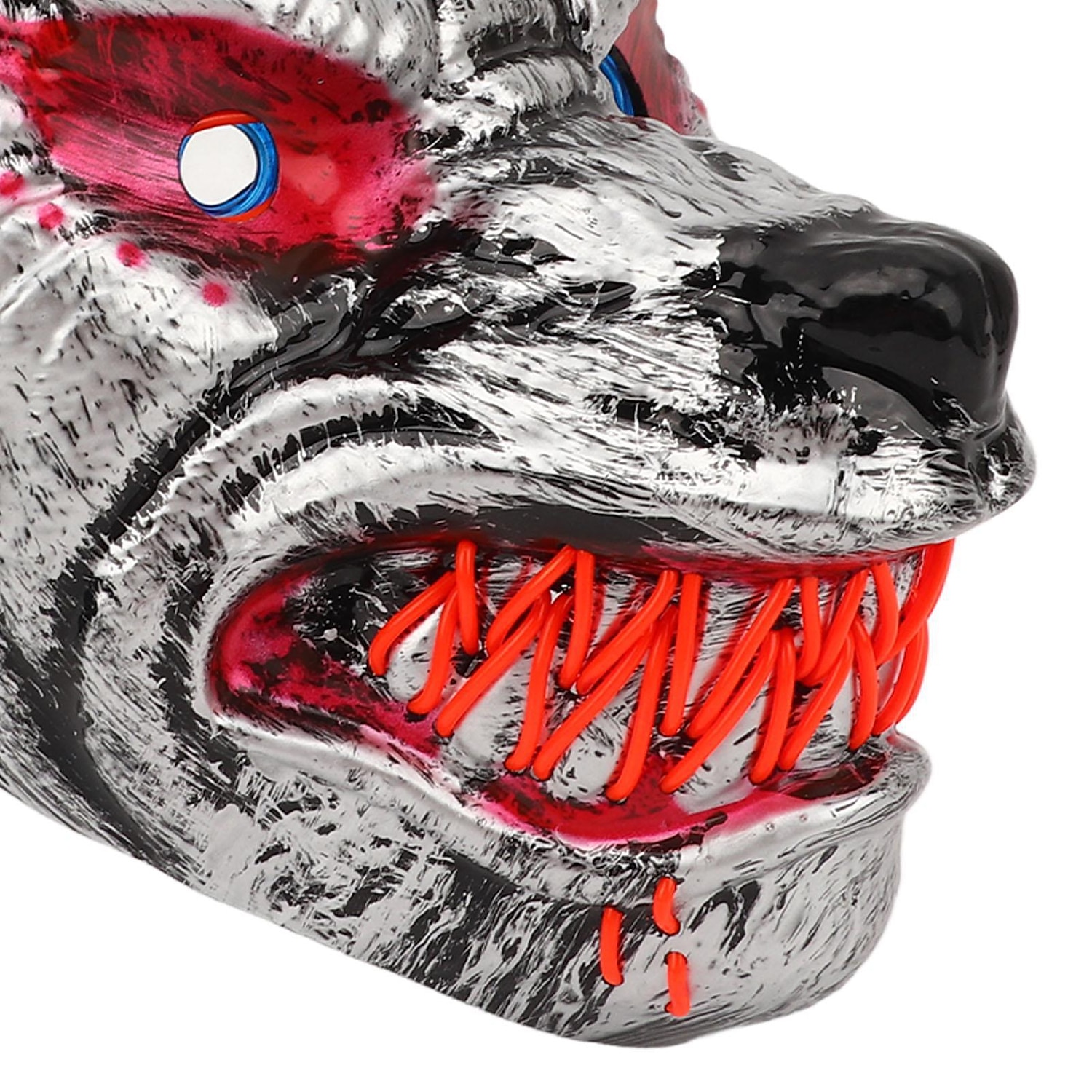 halloween wolf head mask anime demon led halloween skrämmande varg mask för kostymfest 2025 - $18.99 –P11
