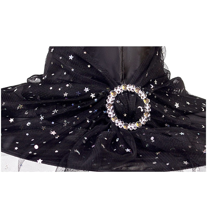 cappello da strega di halloween con velo di ragnatela cappello da festa in costume da donna cappello da mago cappello da mago copricapo di halloween cappello da festa cappello di halloween strega del 2025 a $10.99 –P4