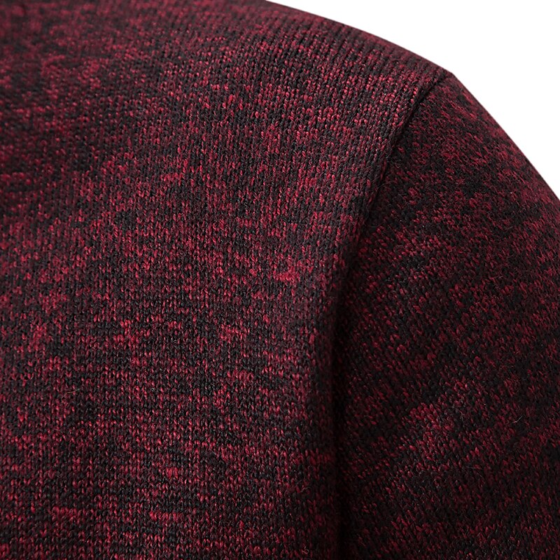 Men's Cardigan Sweater Mens Dress Sweaters Ribbed Knit Regular Knitted Plain Stand Collar Warm Ups Modern Contemporary Daily Wear Going out Clothing Apparel Fall & Winter Wine Red Blue S M L 2025 - $37.99 –P8