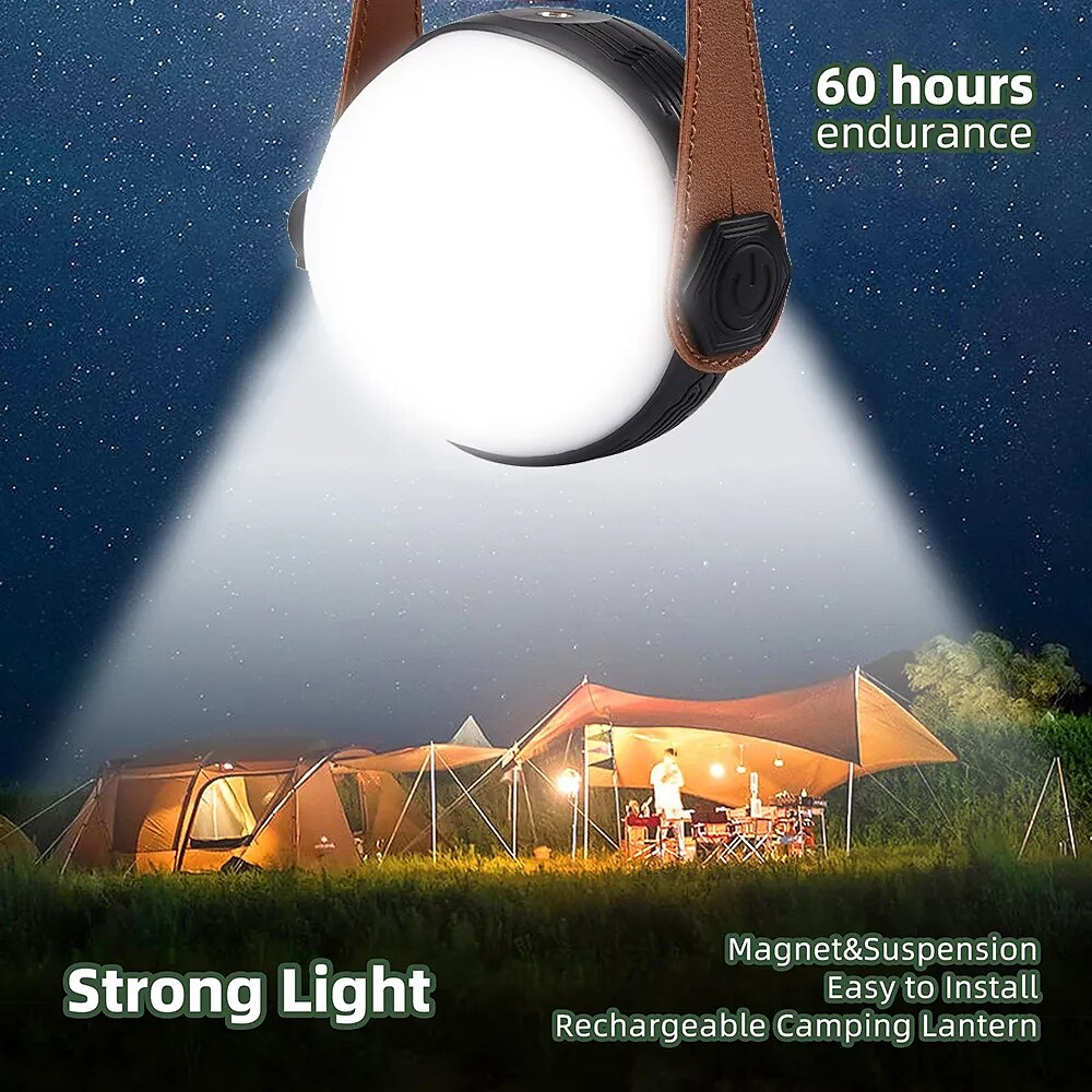 Elf Ball Camping Light Outdoor Atmosphere Camping Tent Light Fast Charging LED Ball Bubble SOS Rescue Light with Bracket 2025 - $22.99 –P5