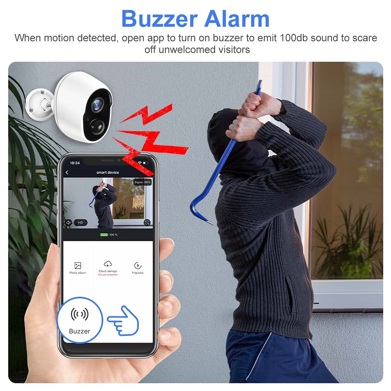 Built-in Battery HD 1080P Wifi IP Camera Wireless Home Suveillance Camera Outdoor Waterproof Camera Infrared Night Vision Intelligent Tracking Two Way Audio CCTV Camera 2025 - $111.99 –P6