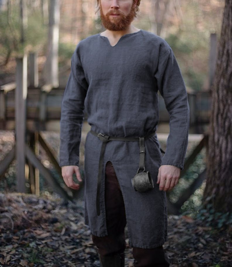Medieval Renaissance 17th Century Shirt Tunic Warrior Viking Ranger Archery Men's Viking Fantasy Halloween Carnival Masquerade LARP Adults' Shirt All Seasons 2025 - $30.99 –P10