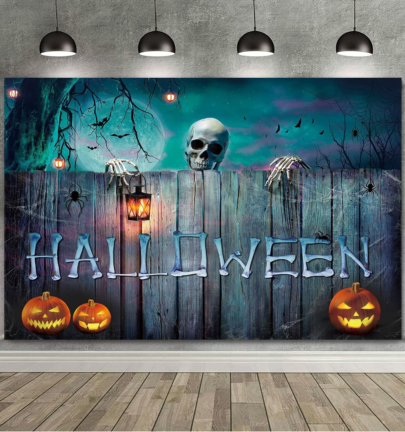 halloween dekorációk gobelin jack o lámpás tök dekor fal művészet nagy függő gobelin falfestmény dekoráció fénykép háttér takaró függöny otthon hálószoba nappali denevér kísértetház temető 2025 - GBP £8.99 –P4