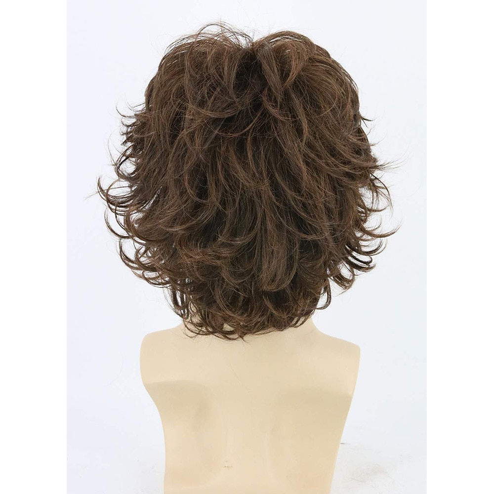 Parrucche Corto Marrone Cosplay per Uomini Parrucca Ondulata Fluffy Stile Stratificato Carnevale Parrucche Costume Parrucche di Halloween del 2025 a $20.99 –P5