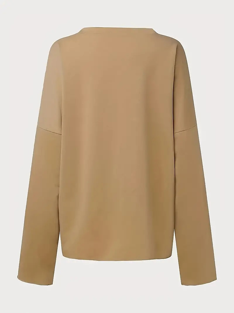 dámská oversized mikina pulovr bavlněná směs písmeno street casual sportovní basic kulatý výstřih top s dlouhým rukávem mikroelastický pad &amp; zimní comfrt prodyšná měkká tkanina 2025 - $22.99 –P1