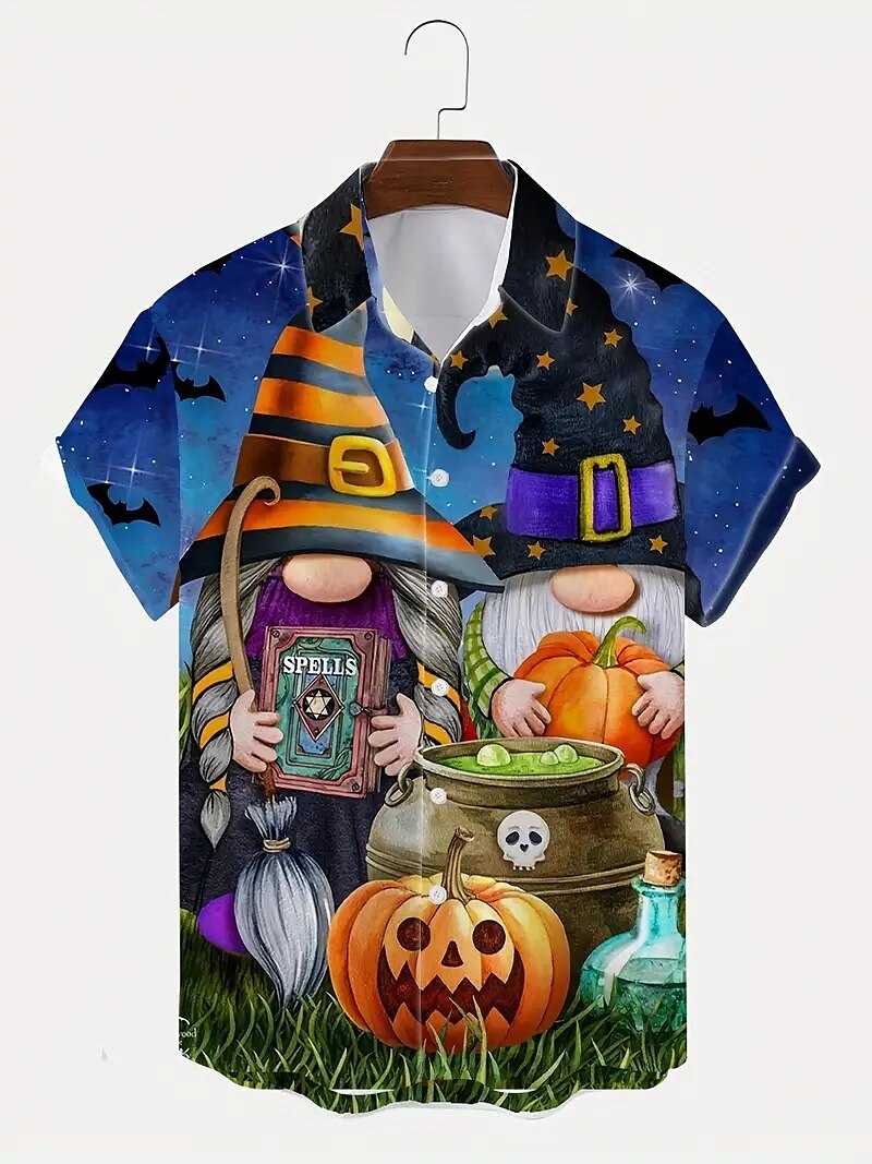 Halloween Skelett Dödskalle Pumpa Hawaiian Shirts Aloha Shirt Mönster Till Herr Vuxna Halloween Karnival Maskerad 3D-utskrift Fest Halloween 2025 - $16.49 –P7