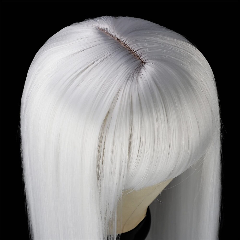 fehér paróka egyenes fehér paróka nőknek szintetikus színes platina fehér paróka cosplay 2025 - $23.99 -P3