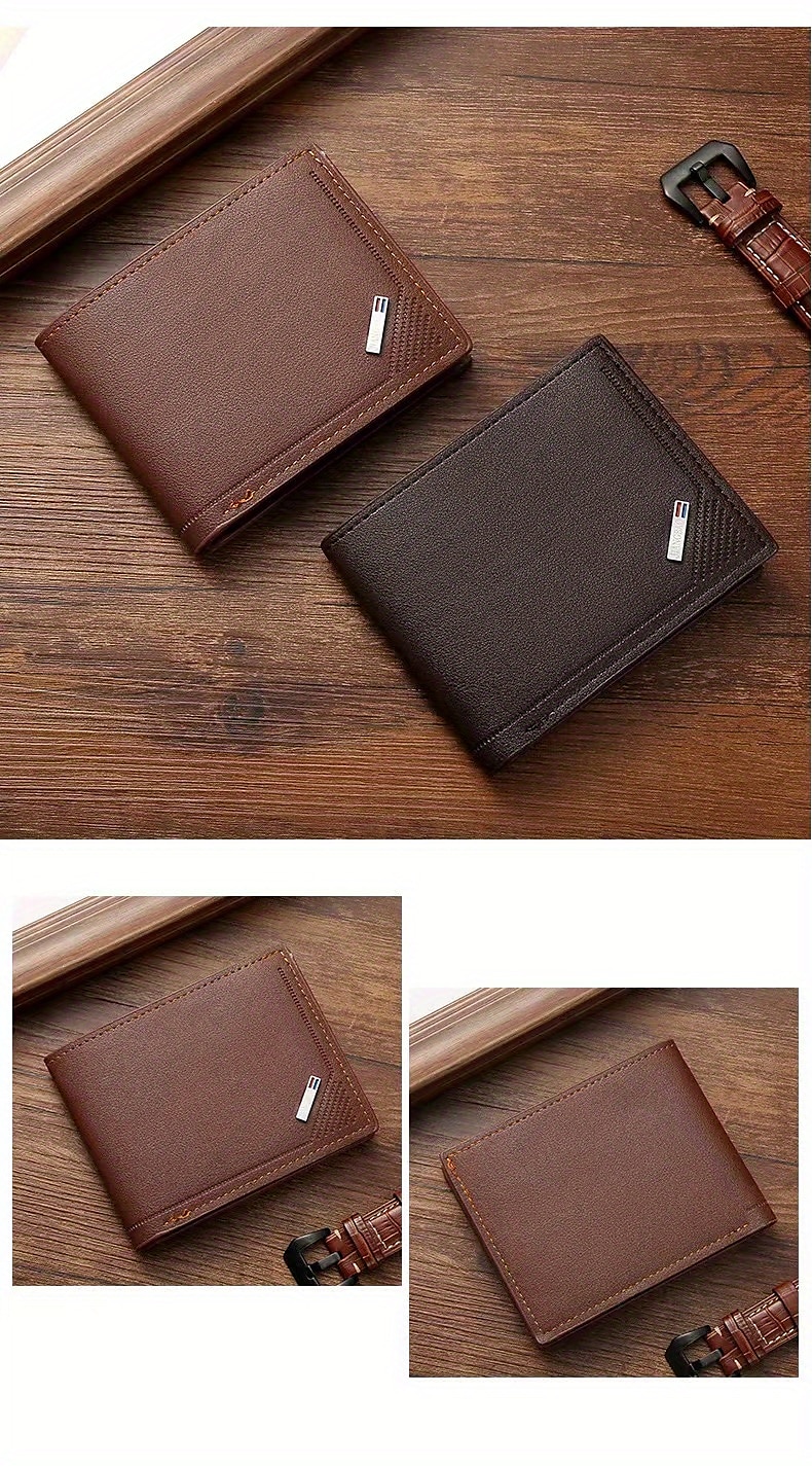 Stylish and Durable Men's PU Leather Bifold Wallet with Card Slots - Perfect Gift for Him 2025 - $5.49 –P7