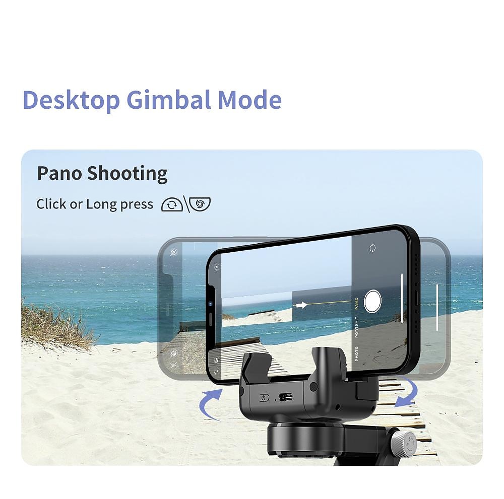 Desktop Gimbal Selfie Stick Tripod Stabilizer with Light Remote Following Foldable for Smartphone iPhone 13 Xiaomi for Video Q18 2025 - $67.99 –P18