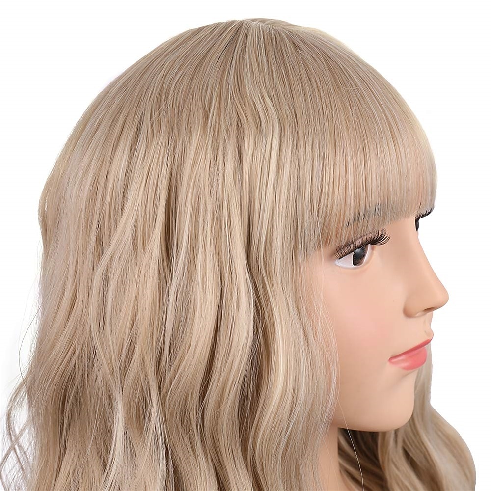 Peluca rubia para niñas, peluca corta ondulada con flequillo, peluca rubia rubia, peluca sintética para niñas, peluca para fiesta de carnaval, cosplay 2026 - $17.49 –P12