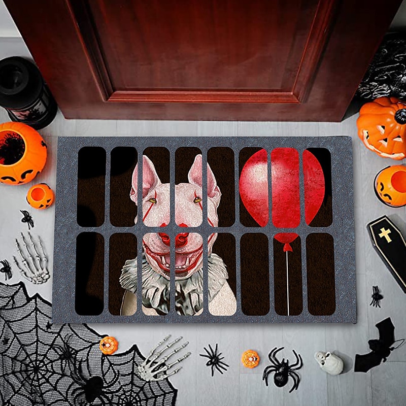 halloween bohóc padlószőnyeg lábtörlő 3D nyomtatás csapda nappali hálószoba éjjeli szőnyeg 2025 - $10.99 –P16