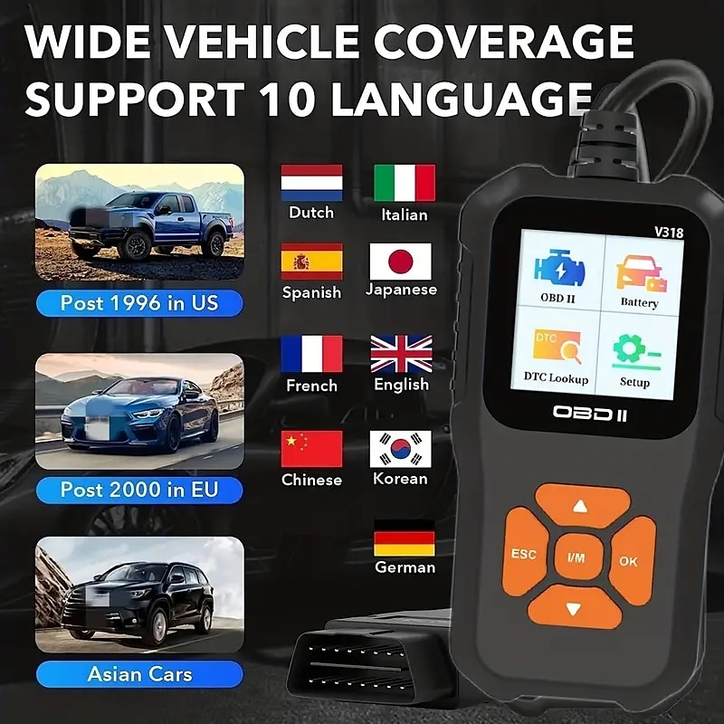 2025年 obd2 カースキャナーはカラースクリーンで車両の故障を即座に診断します & 故障コードリーダー  コレクション – $56.99 –P2