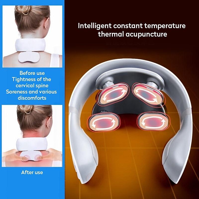 Wireless Electronic Neck Massager 4D Shiatsu Cervical Massager Stiff Neck Massage Health Care Therapy Pulse Pain Relief Valentine's Day Gift 2026 - $59.99 –P4