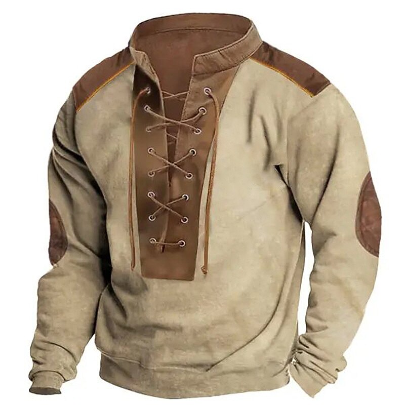Men's Sweatshirt Tactical Black Army Green Brown Standing Collar Color Block Drawstring Sports & Outdoor Daily Holiday Polyester Streetwear Basic Casual Spring &  Fall Clothing Apparel Hoodies 2025 - $27.99 –P1