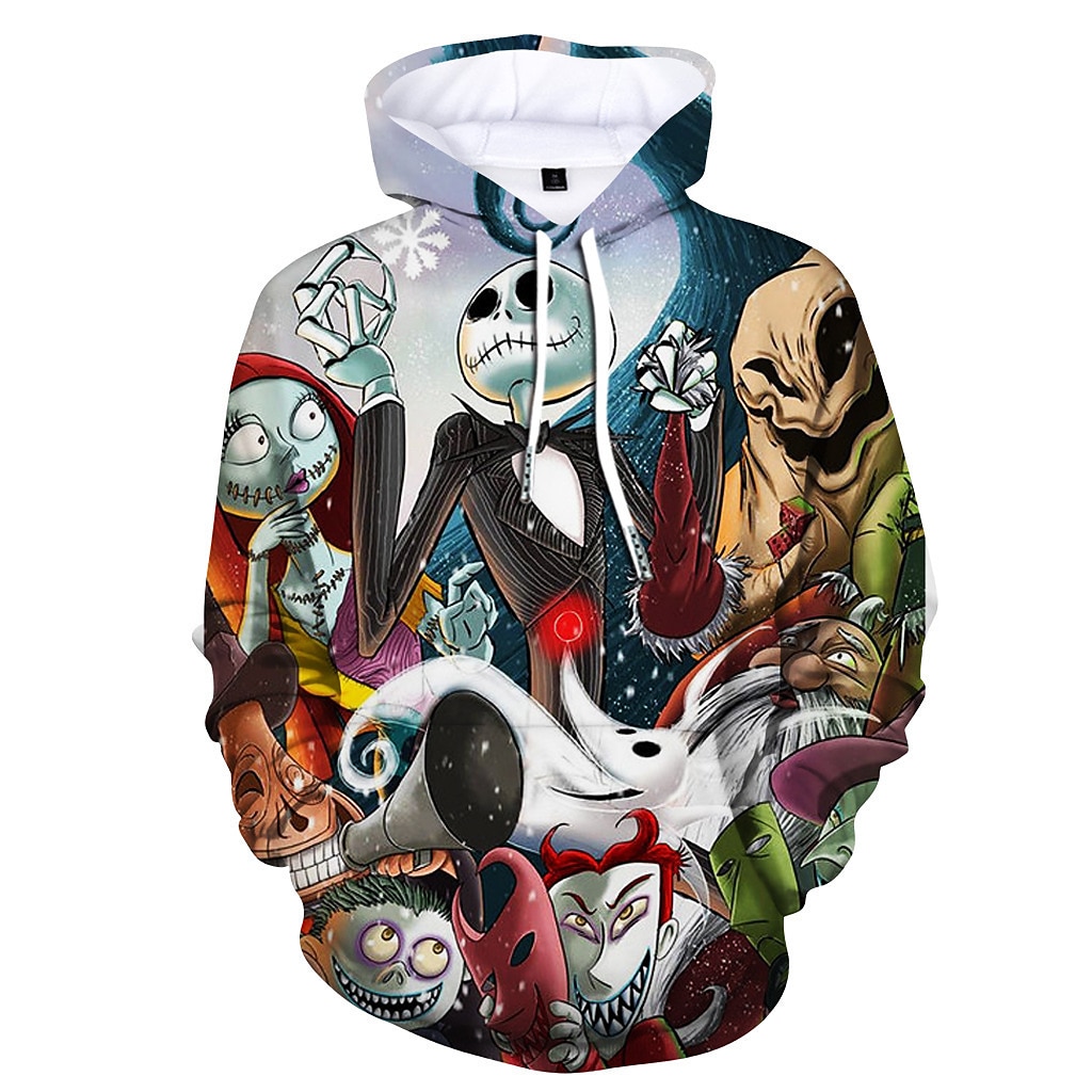 předvečer Všech svatých Kostlivec Kapuce Pullover Vtipná vánoční mikina s kapucí Tisk 3D Přední kapsa Grafika Pro Pro páry Pánské Dámské Dospělé předvečer Všech svatých Karneval Plesová maškaráda 3D 2025 - $29.99 –P5