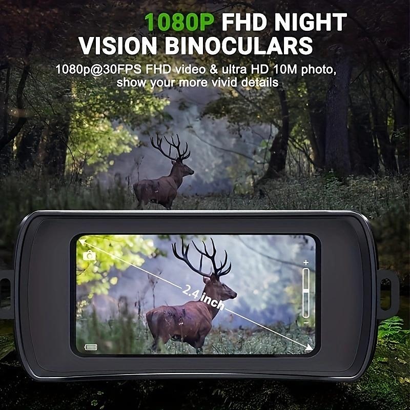 Night Vision Goggles With 5X Digital Zoom Camera NV Binoculars Telescope With Long Infrared Viewing Distance At Night For Hunting And Camping (Built-in Rechargeable Battery) 2025 - $77.99 –P4